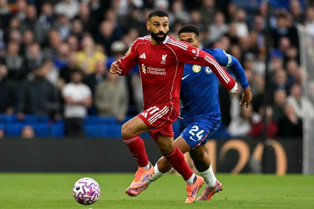 Mohamed Salah in action during <a href=