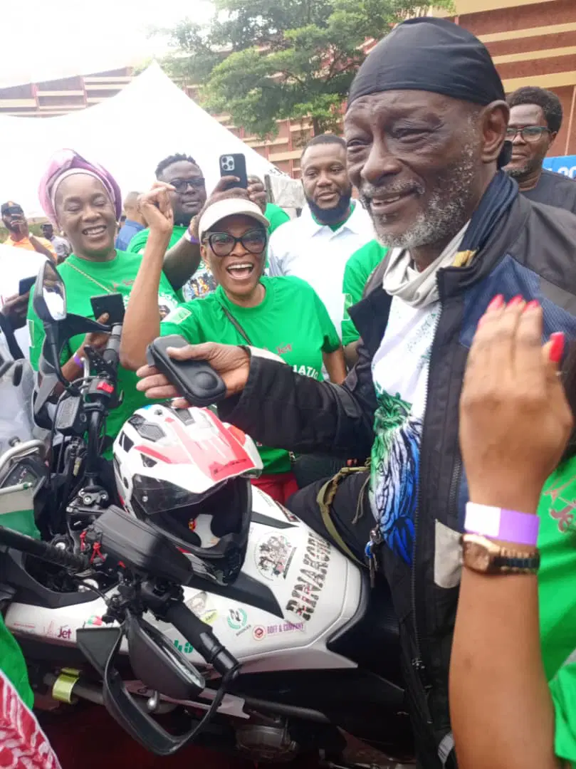 69-yr-old Nigerian rides bike across 40 countries in 99 days