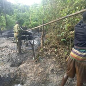 Military equipment destroyed