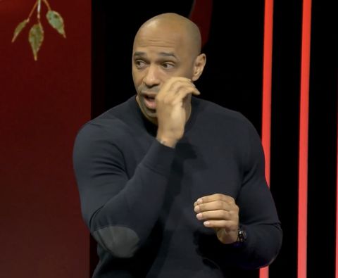 Thierry Henry on football punditry duty (Credit: Sky Sports Premier League/X)