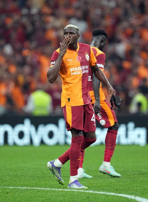 Osimhen celebrates scoring for Galatasaray (Photo Credit: Galatasaray/X)