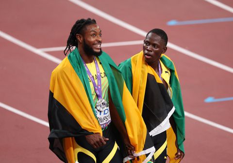 Kishane Thompson and Oblique Seville at the World Championships