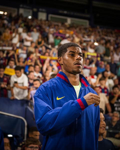 Marcus Rashford in Barcelona kit