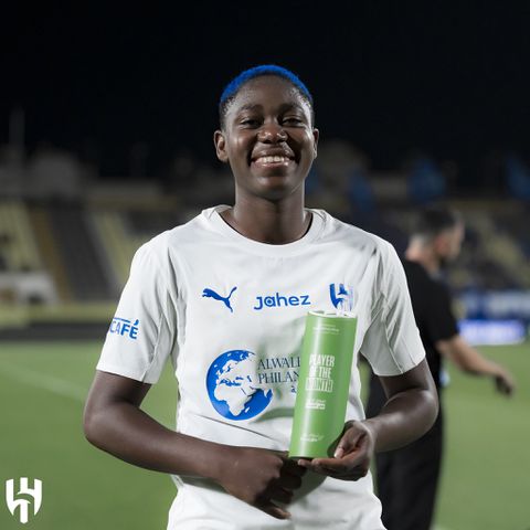 Super Falcons star Asisat Oshoala was the hero as Al Hilal defeated Ashleigh Plumptre's Al Ittihad 3-2 in Saudi Arabia.