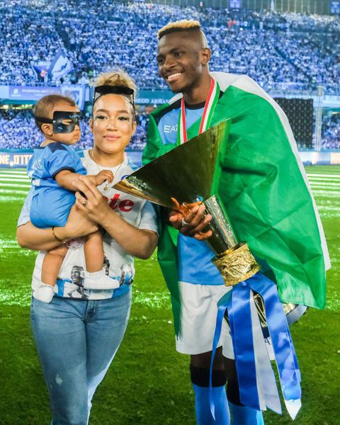 Stefanie Ladewig, Victor Osimhen and their child