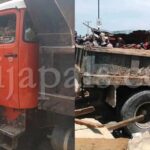 Many Escape Death As Truck Rams Into Stationary Tanker In Lagos