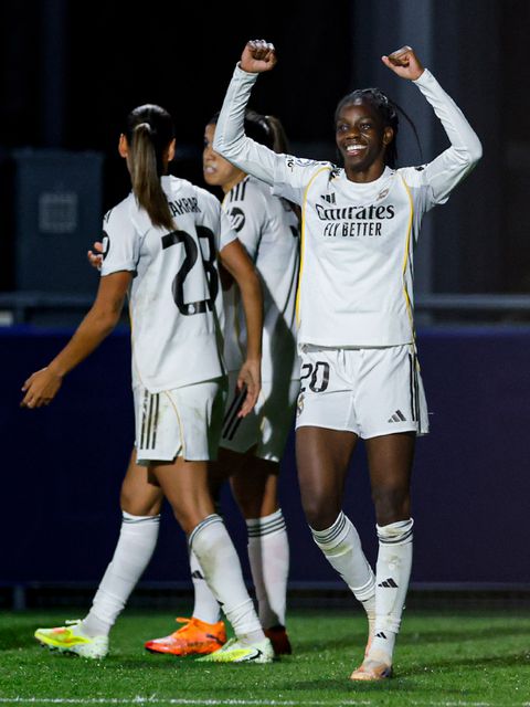 Naomie Feller opened the scoring for Real Madrid at PSG. (Photo Credit: Real Madrid fem/X)
