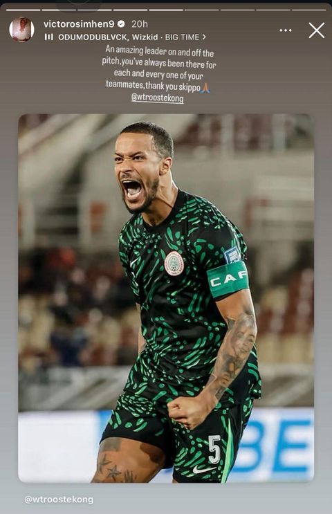 Osimhen's message to Ekong || IG