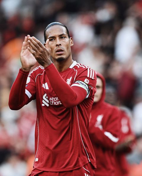 Virgil Van Dijk speaking post-match