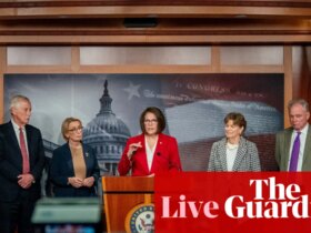 Senate Democrats defend breaking ranks to end shutdown as Johnson to finally swear in Arizona’s Adelita Grijalva - US politics live